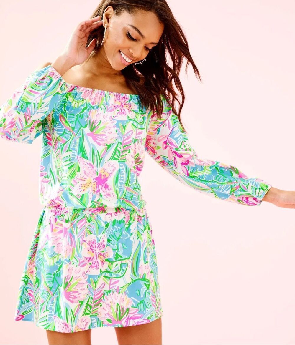 Lilly Pulitzer Lana Skort Romper Pop Up Lilly of the Jungle Stretch Size XXS